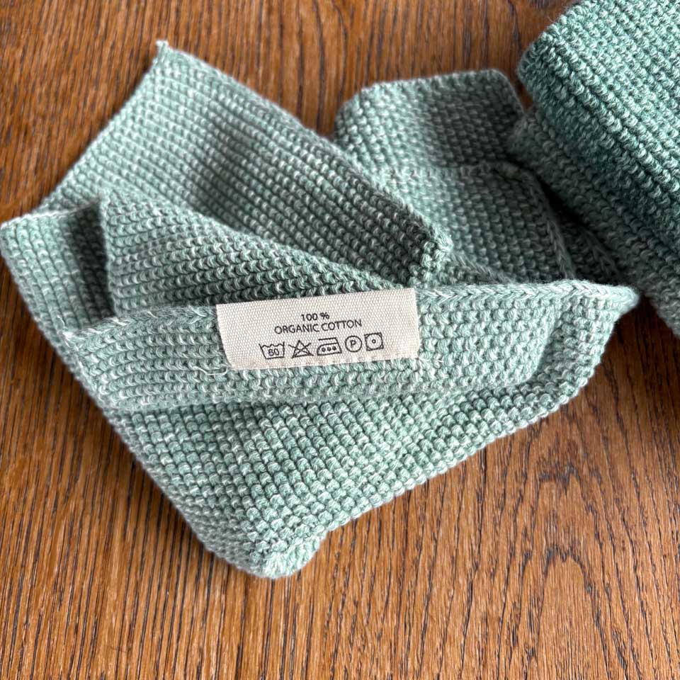 Spüllappen 100 % Bio-Baumwolle, gestrickt, 26 cm